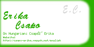 erika csapo business card